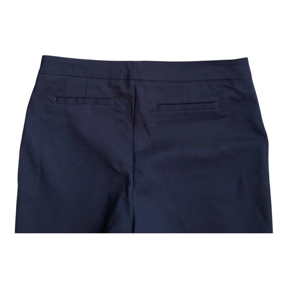 CROSBY Womens Size 8 Navy Blue Cotton Blend Flat Front Bermuda Shorts - Picture 4 of 6